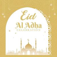 eid al adha mubarak. kreativa annonser för sociala medier, banner, affisch, malldesign för gratulationskort. vektor