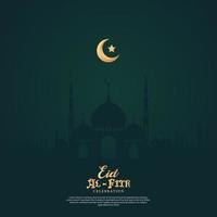 eid al fitr mubarak. kreativa annonser för sociala medier, banner, affisch, malldesign för gratulationskort vektor