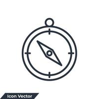 Kompass-Symbol-Logo-Vektor-Illustration. navigationssymbolvorlage für grafik- und webdesignsammlung vektor