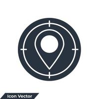 destination ikon logotyp vektor illustration. position symbol mall för grafik och webbdesign samling