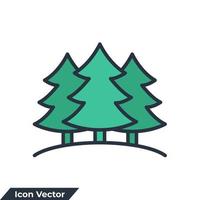 Wald-Symbol-Logo-Vektor-Illustration. Baumsymbolvorlage für Grafik- und Webdesign-Sammlung vektor