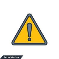 Warnsymbol-Logo-Vektor-Illustration. Gefahrenwarnsymbolvorlage für Grafik- und Webdesign-Sammlung vektor