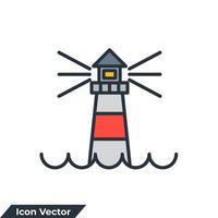 Leuchtturm-Symbol-Logo-Vektor-Illustration. Leuchtturm-Symbolvorlage für Grafik- und Webdesign-Sammlung vektor