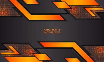 abstrakt teknik bakgrund med svarta och orange ränder. vektor