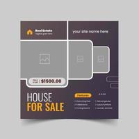 Haus zum Verkauf und Immobilien Social Media Social Media Banner, Web-Banner-Vorlage, Vektordesign vektor