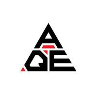 aqe-Dreieck-Buchstaben-Logo-Design mit Dreiecksform. aqe-Dreieck-Logo-Design-Monogramm. aqe dreieck vektor logo vorlage mit roter farbe. aqe dreieckiges Logo einfaches, elegantes und luxuriöses Logo.