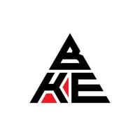 bke-Dreieck-Buchstaben-Logo-Design mit Dreiecksform. bke-Dreieck-Logo-Design-Monogramm. BKE-Dreieck-Vektor-Logo-Vorlage mit roter Farbe. bke dreieckiges Logo einfaches, elegantes und luxuriöses Logo. vektor