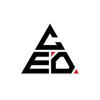 CEO-Dreieck-Buchstaben-Logo-Design mit Dreiecksform. CEO-Dreieck-Logo-Design-Monogramm. CEO-Dreieck-Vektor-Logo-Vorlage mit roter Farbe. ceo dreieckiges logo einfaches, elegantes und luxuriöses logo. vektor