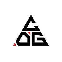 kuggtriangel bokstavslogotypdesign med triangelform. kugg triangel logotyp design monogram. kugg triangel vektor logotyp mall med röd färg. kugg triangulär logotyp enkel, elegant och lyxig logotyp.
