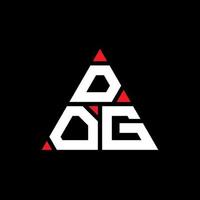 Hundedreieck-Buchstaben-Logo-Design mit Dreiecksform. Hund-Dreieck-Logo-Design-Monogramm. Hund-Dreieck-Vektor-Logo-Vorlage mit roter Farbe. Hund dreieckiges Logo einfaches, elegantes und luxuriöses Logo. vektor