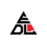 edl-Dreieck-Buchstaben-Logo-Design mit Dreiecksform. EDL-Dreieck-Logo-Design-Monogramm. EDL-Dreieck-Vektor-Logo-Vorlage mit roter Farbe. edl dreieckiges Logo einfaches, elegantes und luxuriöses Logo. vektor