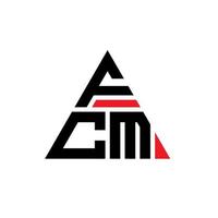 fcm triangel bokstavslogotypdesign med triangelform. fcm triangel logotyp design monogram. fcm triangel vektor logotyp mall med röd färg. fcm triangulär logotyp enkel, elegant och lyxig logotyp.