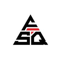 fsq triangel bokstavslogotypdesign med triangelform. fsq triangel logotyp design monogram. fsq triangel vektor logotyp mall med röd färg. fsq triangulär logotyp enkel, elegant och lyxig logotyp.
