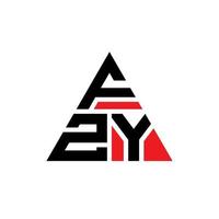 fzy Dreiecksbrief-Logo-Design mit Dreiecksform. Fzy-Dreieck-Logo-Design-Monogramm. Fzy-Dreieck-Vektor-Logo-Vorlage mit roter Farbe. fzy dreieckiges Logo einfaches, elegantes und luxuriöses Logo. vektor