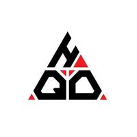 hqo-Dreieck-Buchstaben-Logo-Design mit Dreiecksform. hqo-Dreieck-Logo-Design-Monogramm. hqo-Dreieck-Vektor-Logo-Vorlage mit roter Farbe. hqo dreieckiges Logo einfaches, elegantes und luxuriöses Logo. vektor