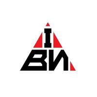 ibn-Dreieck-Buchstaben-Logo-Design mit Dreiecksform. ibn-Dreieck-Logo-Design-Monogramm. ibn-Dreieck-Vektor-Logo-Vorlage mit roter Farbe. ibn dreieckiges Logo einfaches, elegantes und luxuriöses Logo. vektor