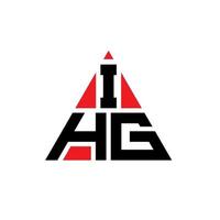 ihg-Dreieck-Buchstaben-Logo-Design mit Dreiecksform. ihg-Dreieck-Logo-Design-Monogramm. ihg-Dreieck-Vektor-Logo-Vorlage mit roter Farbe. ihg dreieckiges Logo einfaches, elegantes und luxuriöses Logo. vektor