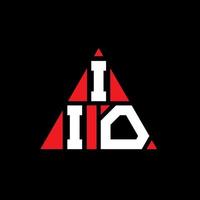 iio triangel bokstavslogotypdesign med triangelform. iio triangel logotyp design monogram. iio triangel vektor logotyp mall med röd färg. iio triangulär logotyp enkel, elegant och lyxig logotyp.