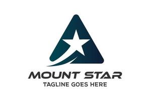 triangel stjärna berg företag logotyp design vektor