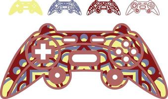 Game-Controller-Mandala-Laserschnitt-Datei vektor