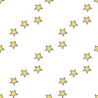 seamless mönster med gula stjärnor på vit bakgrund. vektor bild.