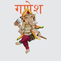 lord ganapati för glada ganesh chaturthi festival religiös banner indisk gud känd för festivalen ganesh chaturthi vektor