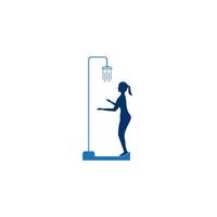 dusch kvinna ikon vektor