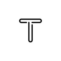 bokstaven t tech logotyp vektor illustration isolerade bakgrund