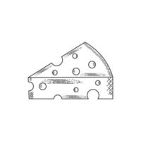 handwerkliche Käseweinleselogo-Vektorillustration lokalisiert auf weißem Hintergrund vektor