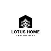 lotus hem logotyp vektor illustration isolerade bakgrund