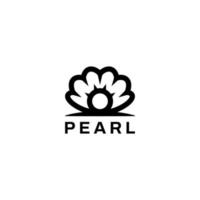 Perle Logo Design Vektor Illustration isolierter Hintergrund