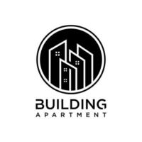 gebäude wohnung logo design inspiration isoliert hintergrund vektor