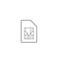 sim-kort ikon vektor illustration formgivningsmall