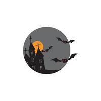 Halloween-Logo-Vektor-Illustration-Design-Vorlage vektor