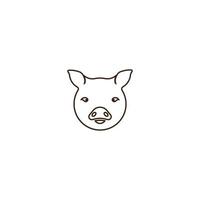 Symbol für Schweinewärme vektor