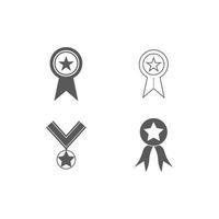 medaljer ikon vektor illustration malldesign.