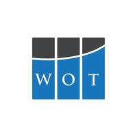 wto-Brief-Logo-Design auf weißem Hintergrund. wto kreatives Initialen-Buchstaben-Logo-Konzept. wto Briefgestaltung. vektor