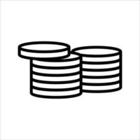 pengar - mynt ikon vektor designmall enkel och ren