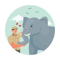 Mahout liebt Elefanten vektor
