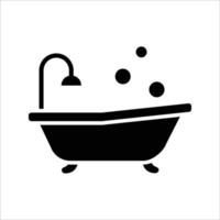 Badewanne Symbol Vektor Designvorlage einfach und sauber