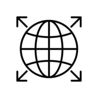 globe ikon vektor formgivningsmall enkel och ren