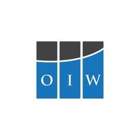 OIW-Brief-Design. OIW-Brief-Logo-Design auf weißem Hintergrund. oiw kreative Initialen schreiben Logo-Konzept. OIW-Brief-Design. OIW-Brief-Logo-Design auf weißem Hintergrund. Ö vektor