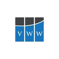 VW-Brief-Logo-Design auf weißem Hintergrund. vww kreative Initialen schreiben Logo-Konzept. VW Briefgestaltung. vektor