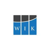 wik-Brief-Logo-Design auf weißem Hintergrund. wik kreative Initialen schreiben Logo-Konzept. wik Briefgestaltung. vektor