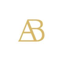 initialer ab logotyp design vektor