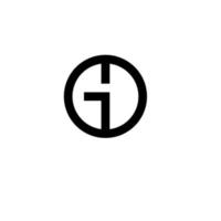 initialer gd logotypdesigner vektor
