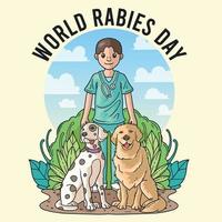 världen rabies dag koncept vektor