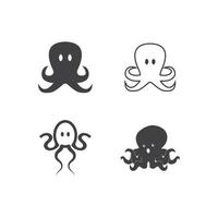 Oktopus-Logo-Vektor-Illustration-Design-Vorlage vektor