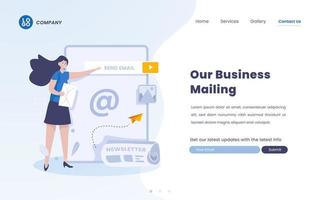 Newsletter Business Mailing-Konzept vektor