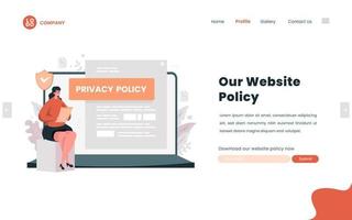 webbplats privat politik illustration koncept vektor
